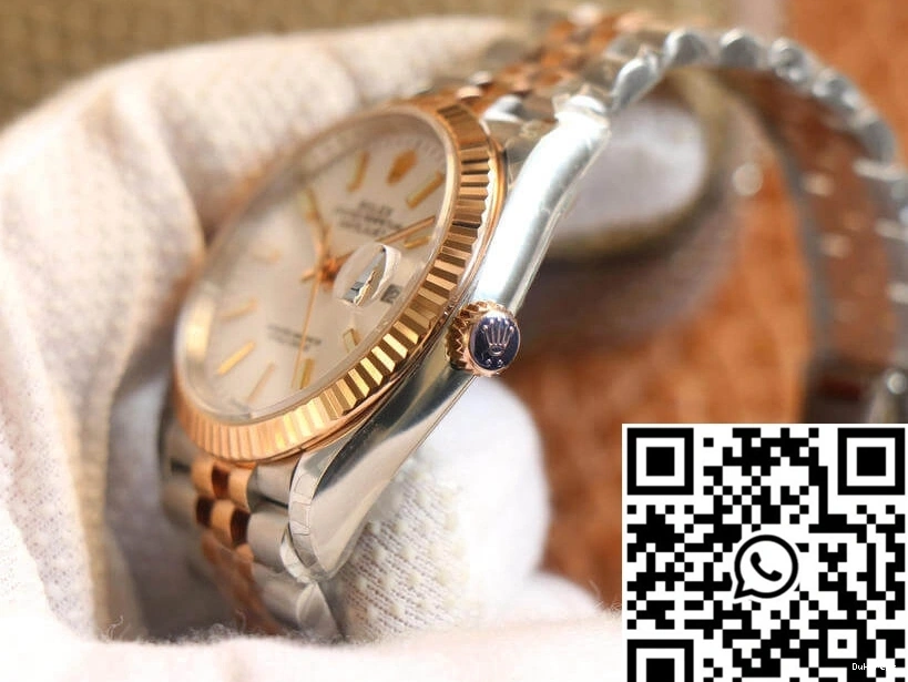 Rolex M126231-0017 White Datejust Factory EW Rose Dial Gold 0123